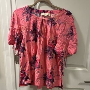 Cato Pink and Purple Floral Blouse